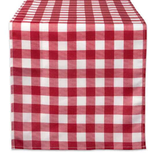DII® 108" Red Check Outdoor Table Runner